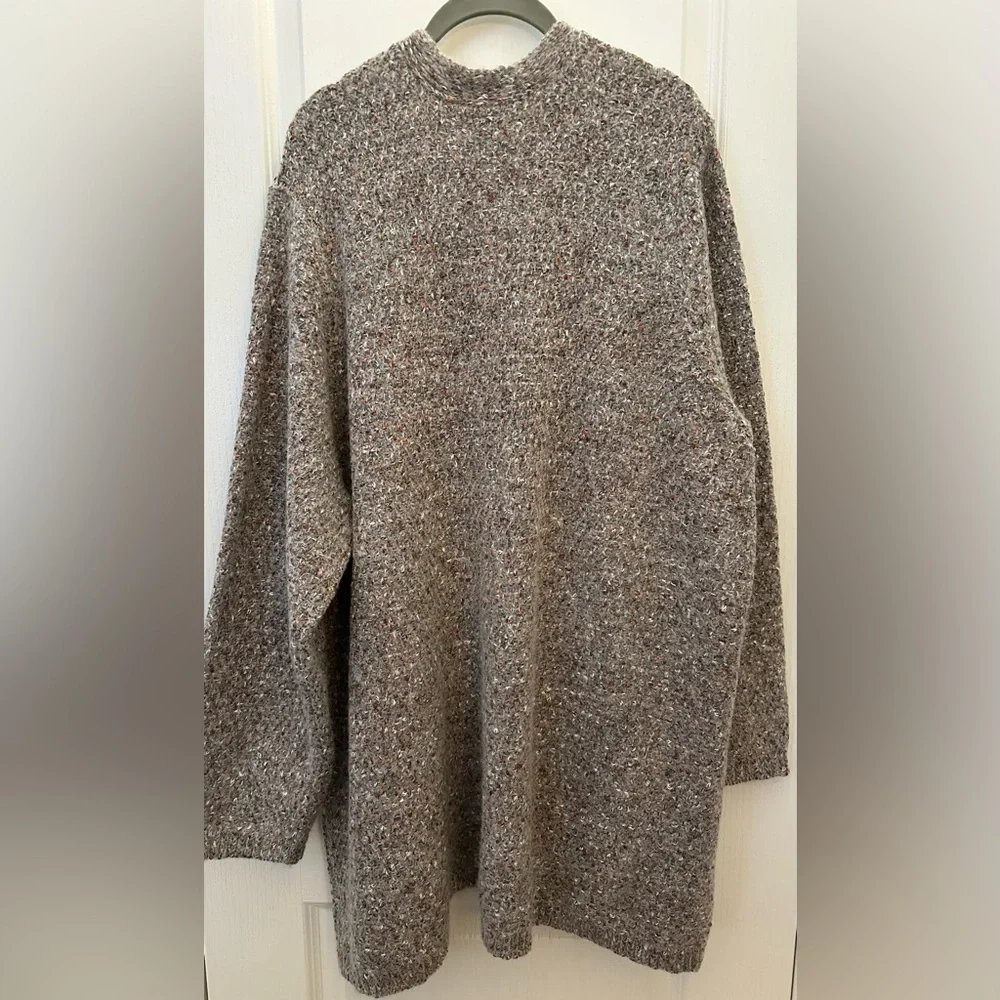 🩶TORRID Gray Marled Fuzzy Wool Knit Cardigan - Picture 14 of 16